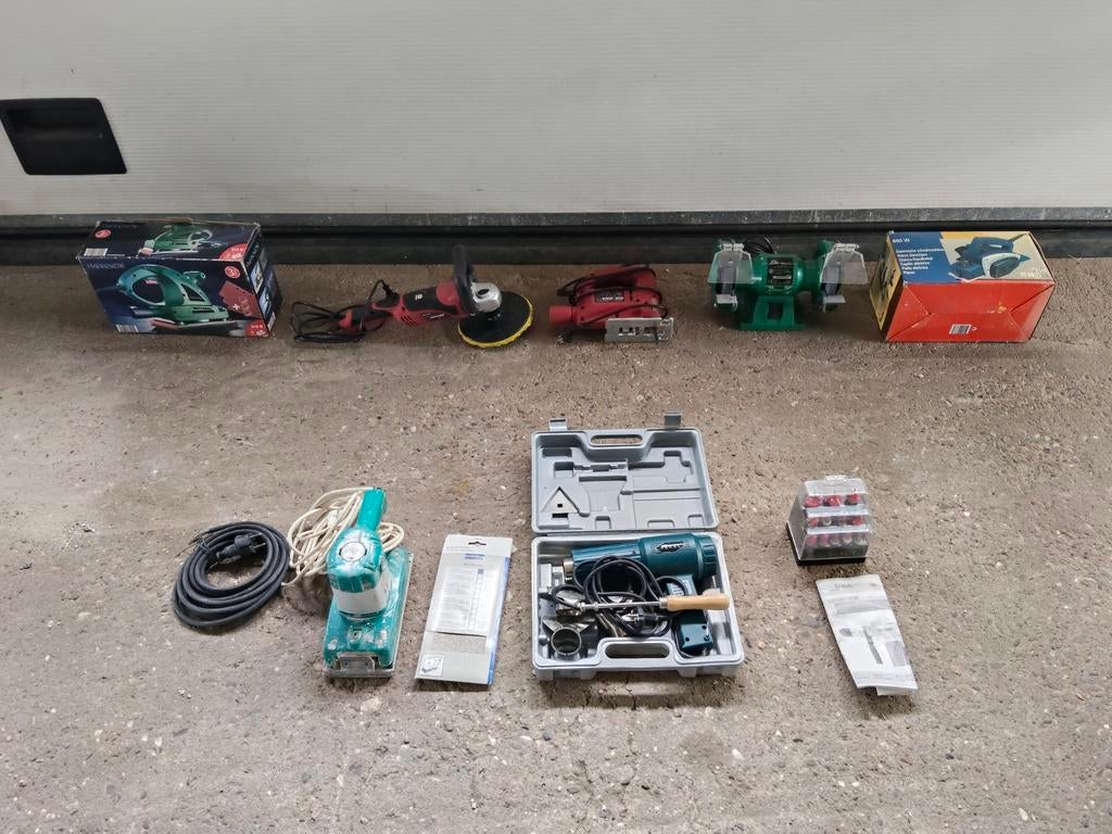 Schuurmachine, polijstmachine, verfbrander en frezen, Ophalen, Gebruikt, ., .