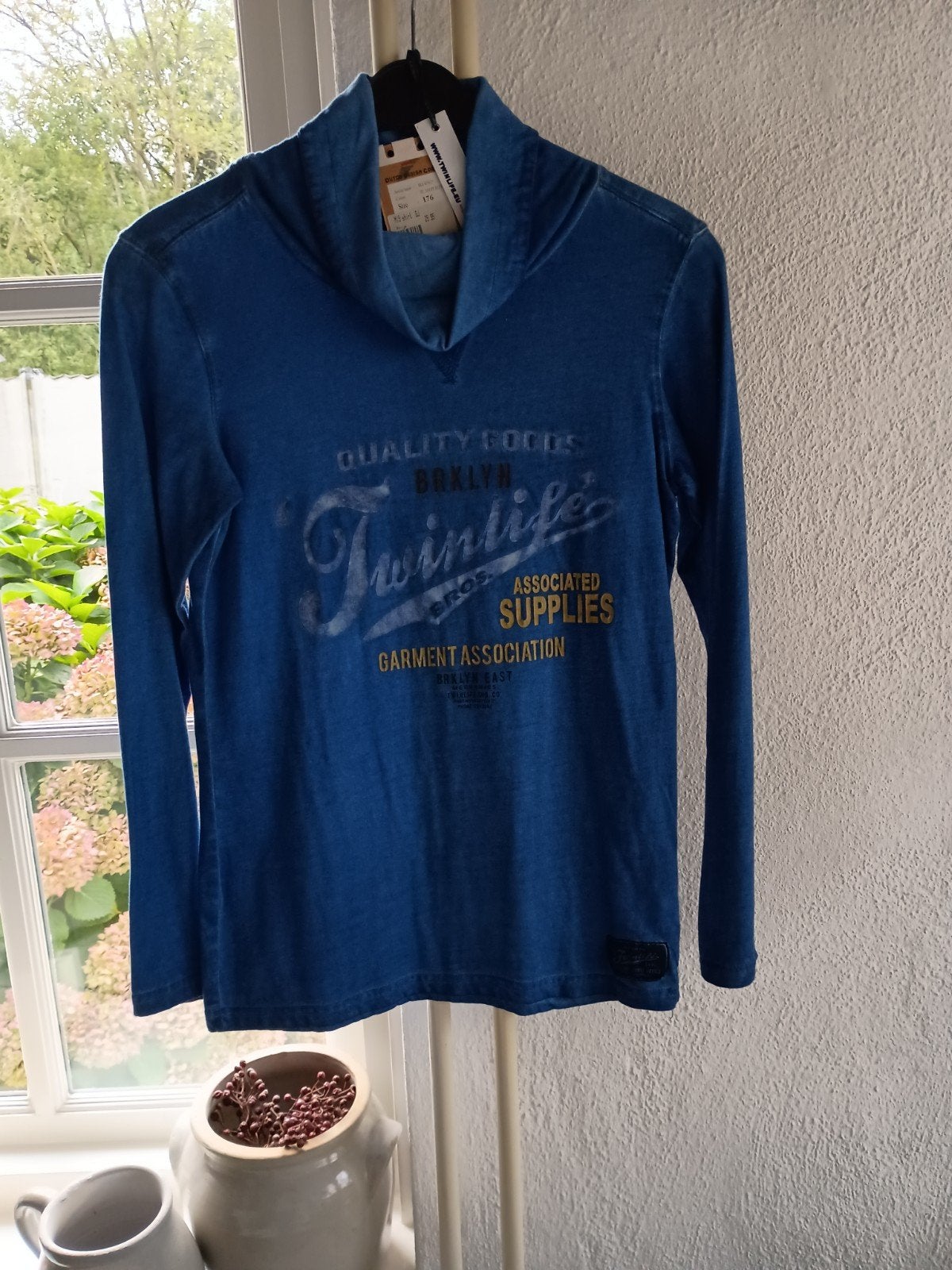 Nieuw T-shirt lange mouw blauw maat 176 / heren S, Ophalen, Twinlife, Nieuw, Shirt of Longsleeve