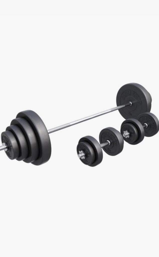 HS 1014K Krachtstation + 100kg Halterset + Halterbank, Sport en Fitness, Ophalen of Verzenden, Nieuw, Armen, Dumbbell