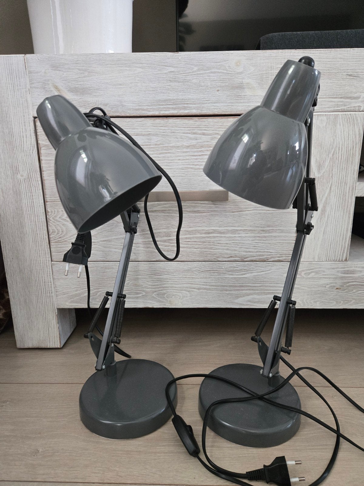 Twee bureaulampen E14 'Pixar', Bureaulamp, Kunststof, E14 (klein), Ophalen of Verzenden