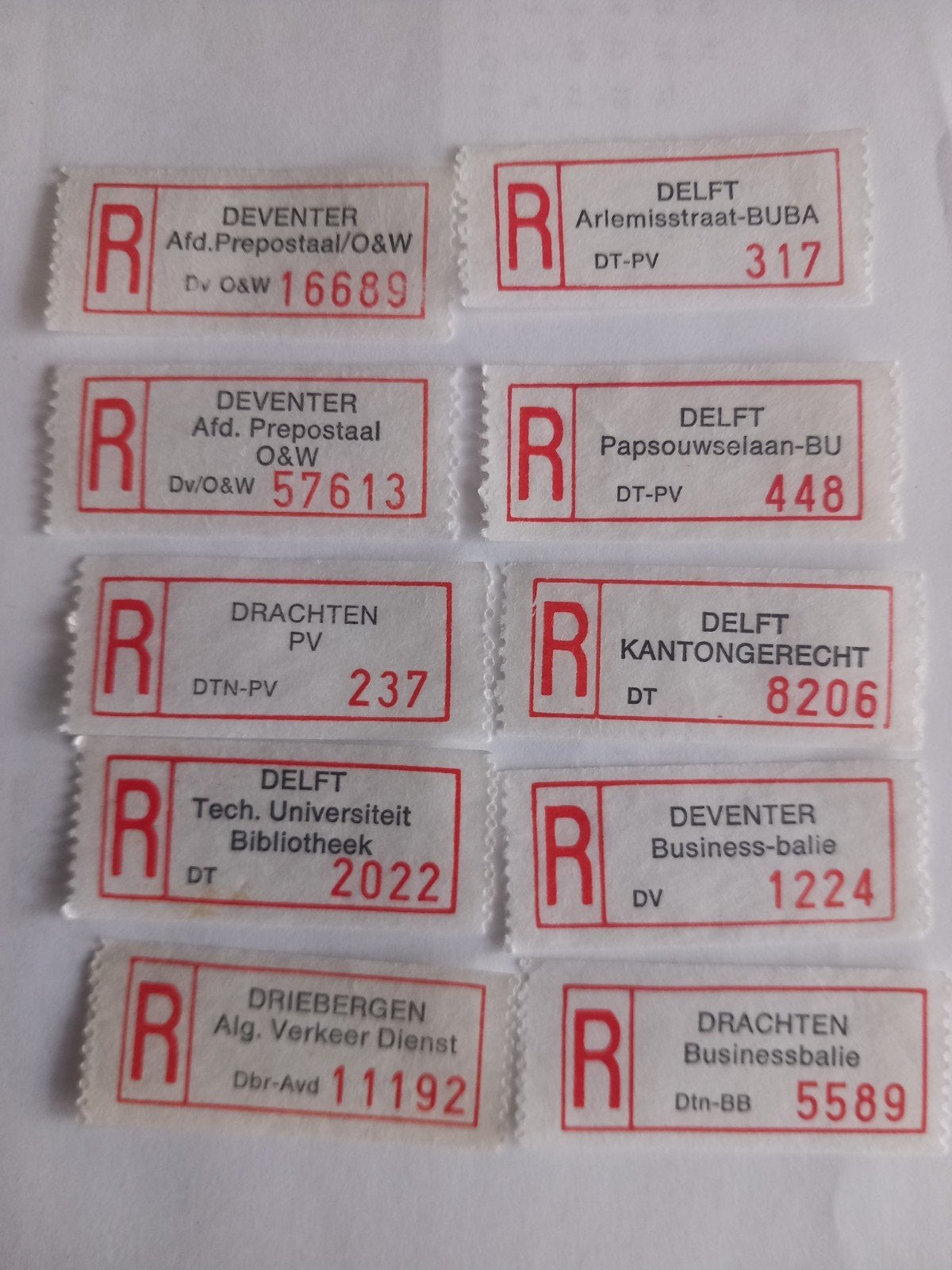 Aantekenstrookjes  b en c, Postzegels en Munten, Postzegels | Nederland, Ophalen of Verzenden