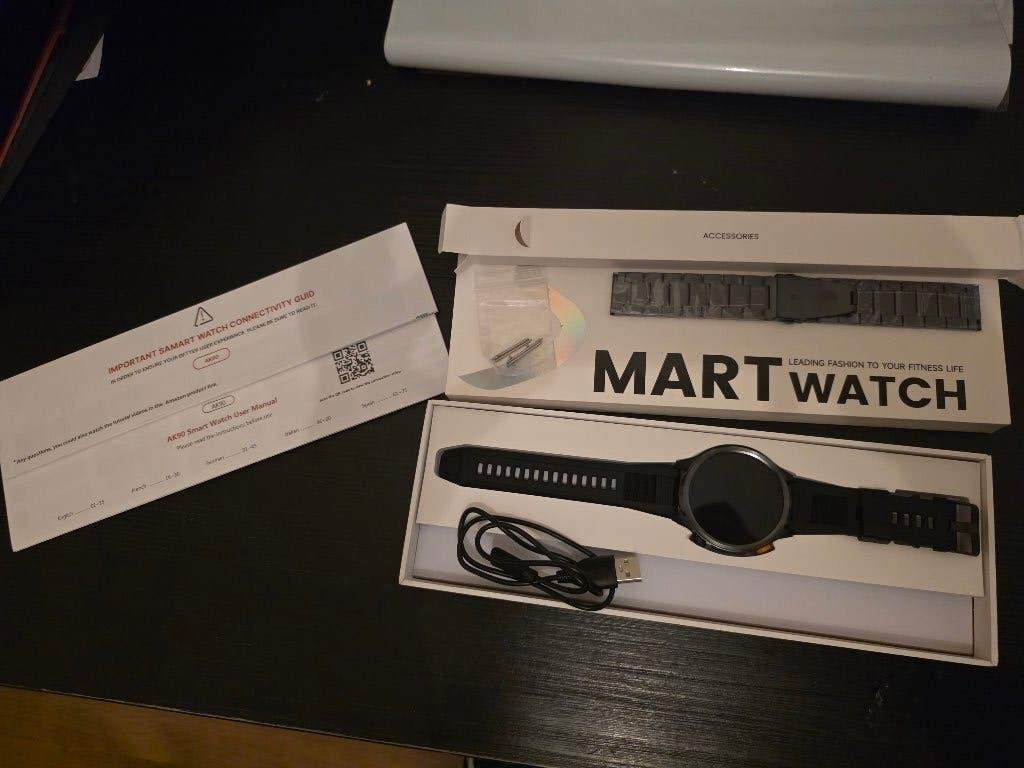AK90 Smartwatch, Verzenden, Zwart, Nieuw, Hartslag