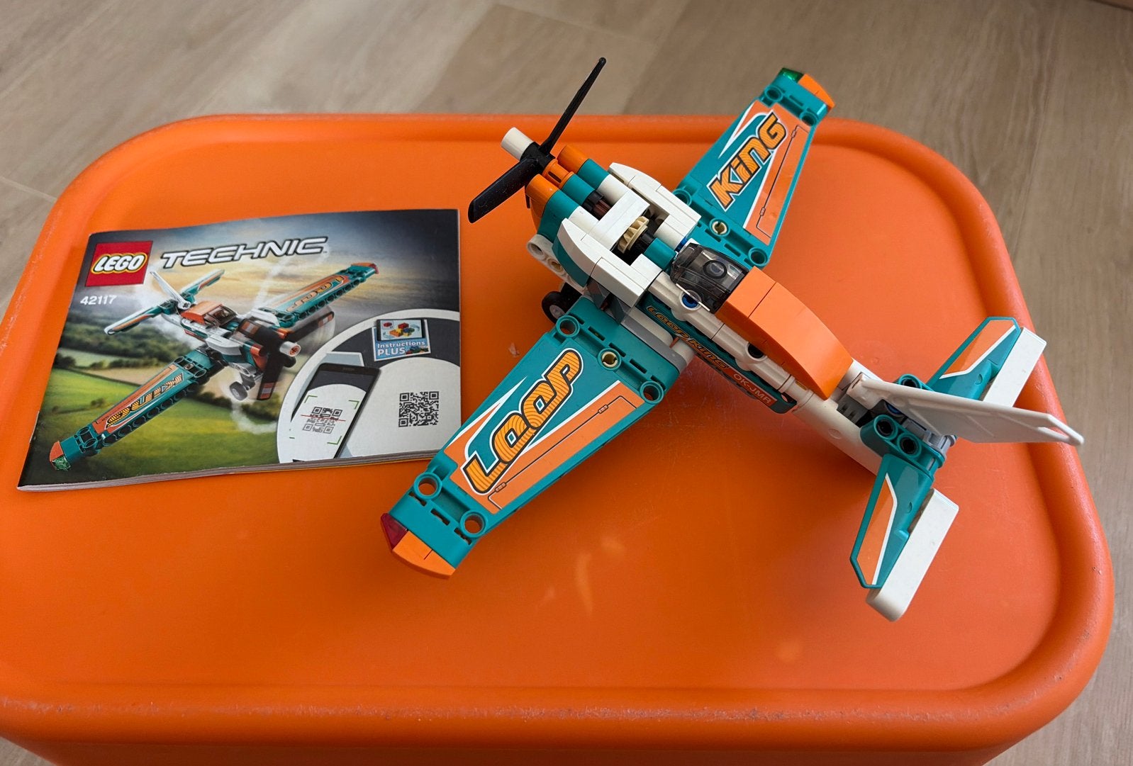 LEGO Technic Racevliegtuig 42117 met handleiding, Ophalen of Verzenden, Zo goed als nieuw