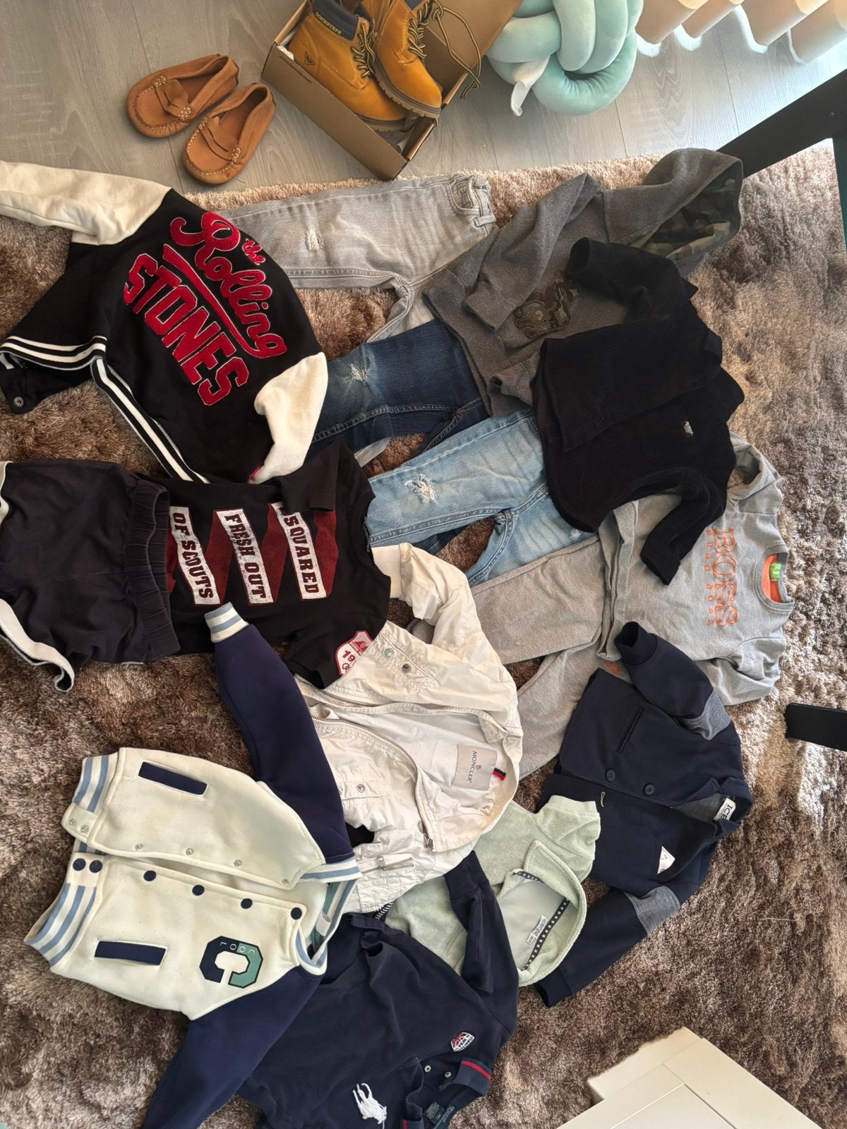 Kledingbundel partij jongens merken 92/98 dsquared moncler, Ophalen of Verzenden, Zo goed als nieuw, Jongen