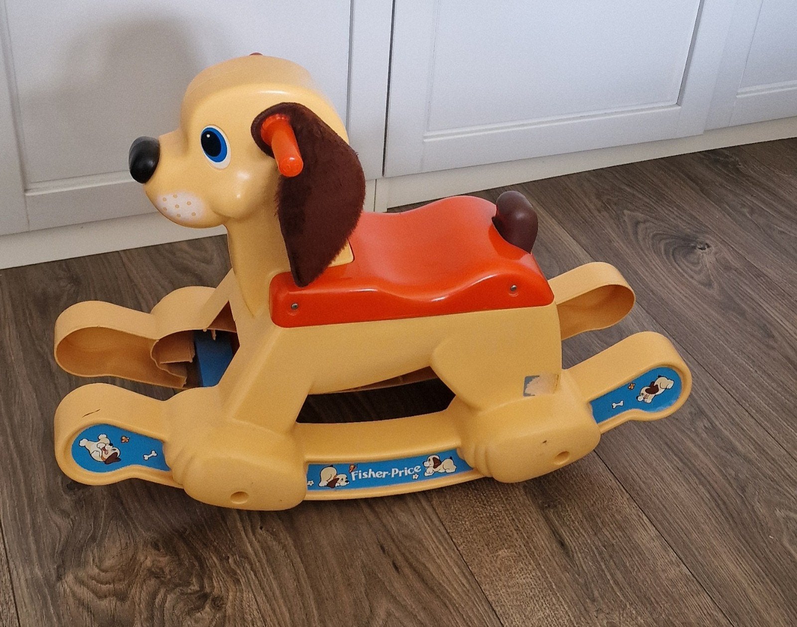 hobbelhond van fisher price uit de jaren 80, Ophalen, Gebruikt