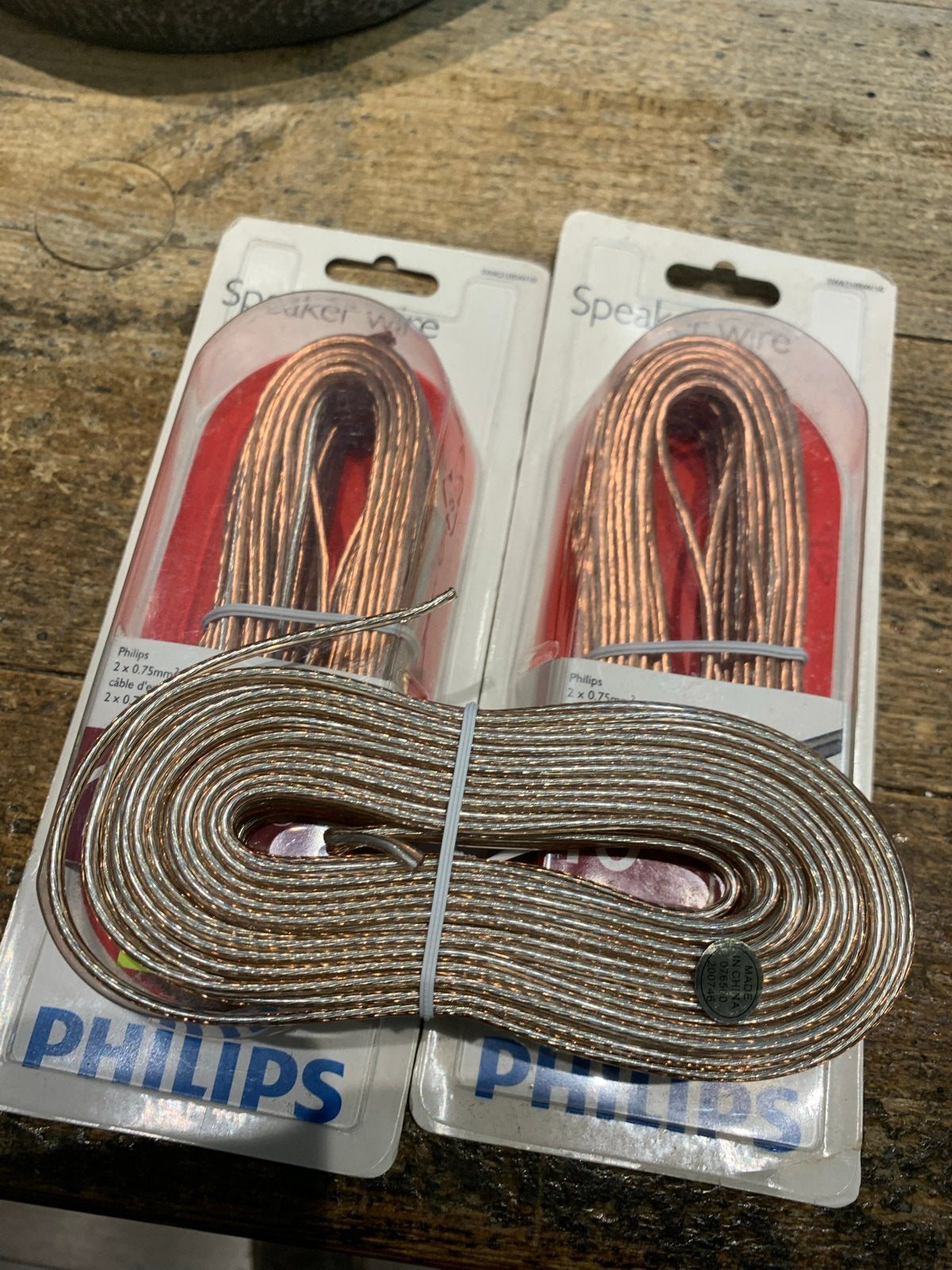 Philips Luidsprekerkabel - Nieuw in verpakking, Ophalen of Verzenden, Nieuw, Minder dan 2 meter, Luidsprekerkabel