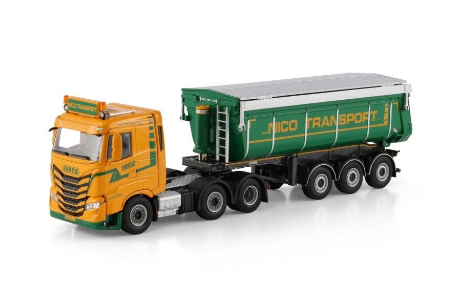 WSI IVECO S-WAY AS LOW 6X2  TIPPER TRAILER  NICO TRANSPORT, Ophalen of Verzenden, Nieuw, Bus of Vrachtwagen, Wsi