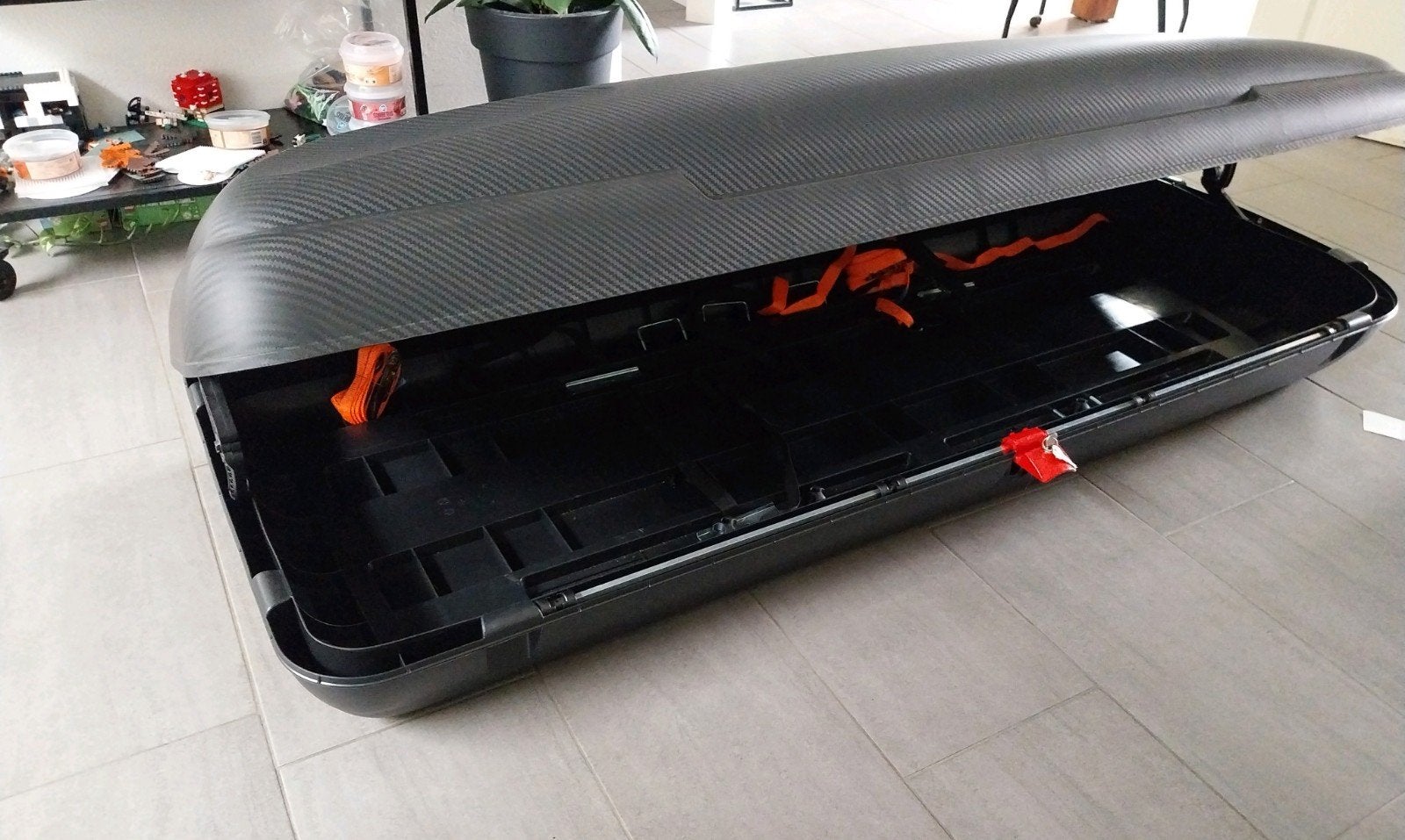 Dakkoffer 200x80x37cm - Zo goed als nieuw, Auto diversen, Dakkoffers, Ophalen, Zo goed als nieuw
