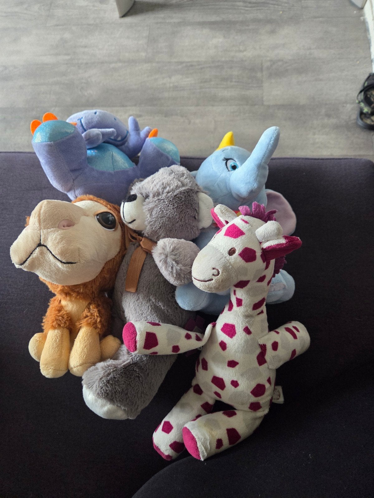 Leuke knuffels per stuk te koop, Gebruikt, Giraf, Disney, Ophalen of Verzenden