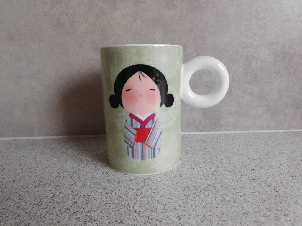Mok 10,5x7 cm. Fine Bone China Matcha Pret Tea, Huis en Inrichting, Ophalen of Verzenden, Zo goed als nieuw, Overige stijlen, Kop(pen) en/of Schotel(s)