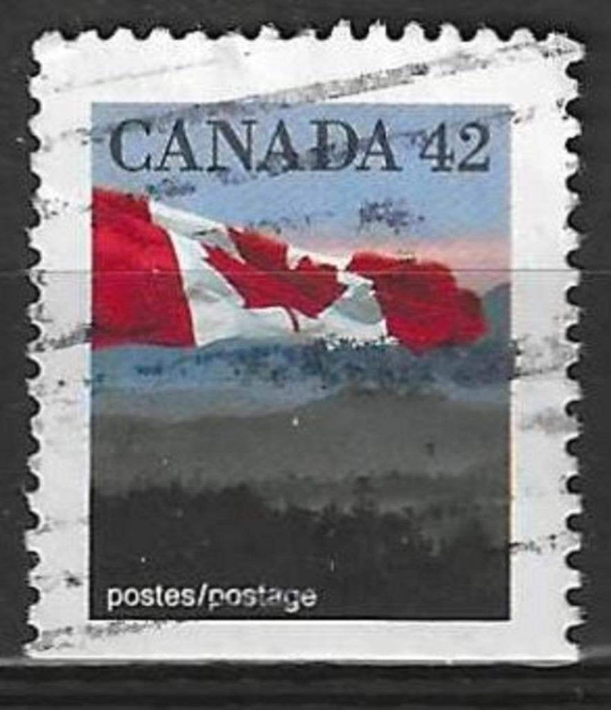 Canada 1991 - Yvert 1222a - Nationale Canadese vlag (ST), Verzenden, Gestempeld, Noord-Amerika