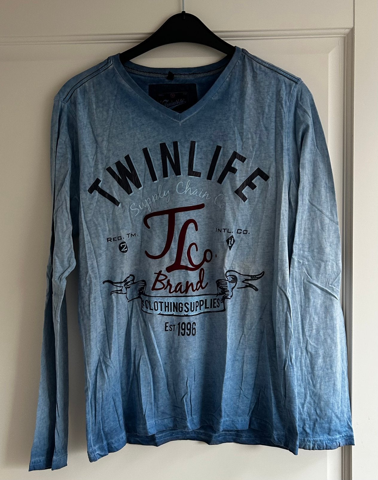 Twinlife herenshirt long sleeve, Kleding | Heren, T-shirts, Ophalen of Verzenden, Gedragen, Maat 46 (S) of kleiner, Blauw