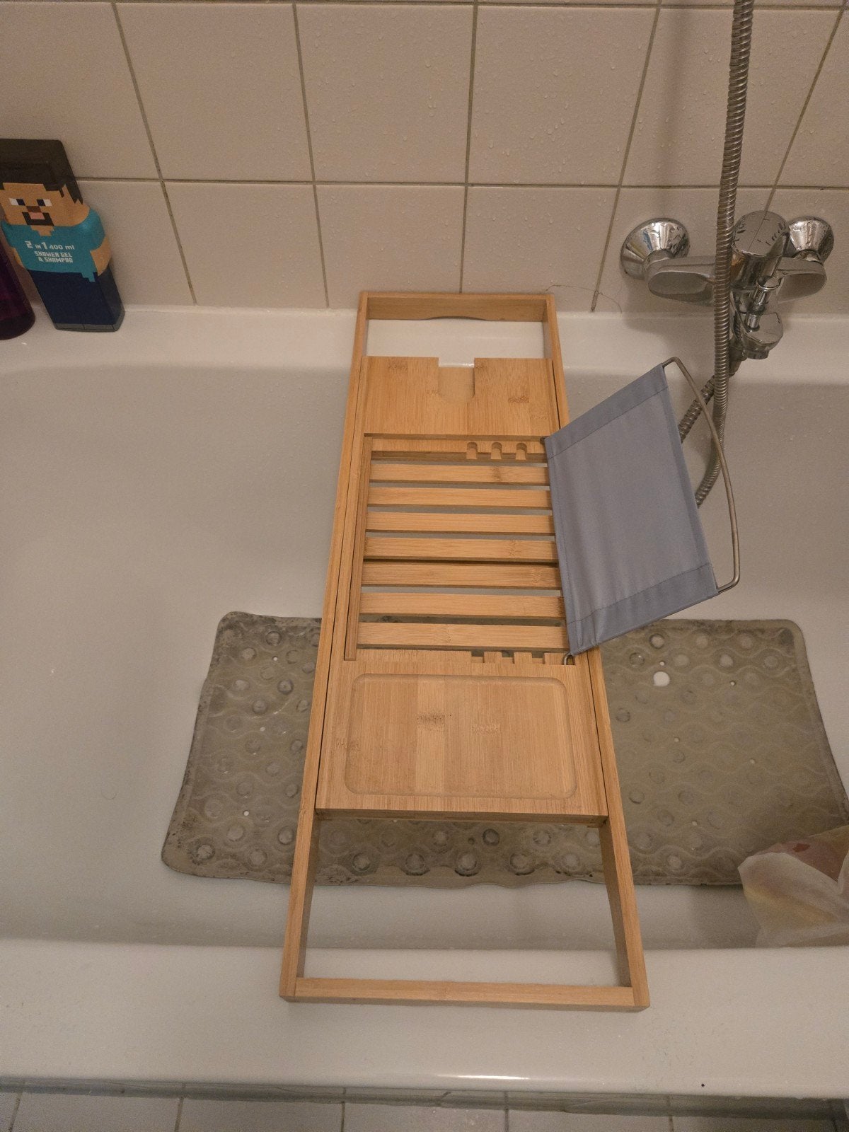 Bamboe Badplank / Badrek - Verstelbaar, Huis en Inrichting, Badkamer | Badtextiel en Accessoires, Ophalen of Verzenden, Zo goed als nieuw