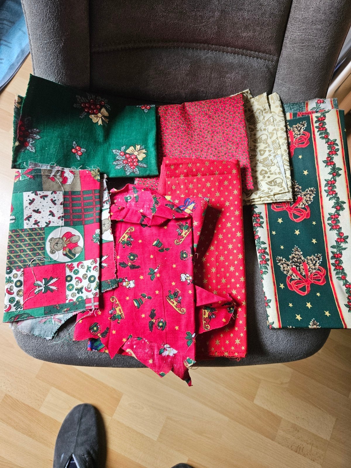 Diverse Kerst Stoffen, Ophalen, Gebruikt, Meerkleurig, 30 tot 120 cm