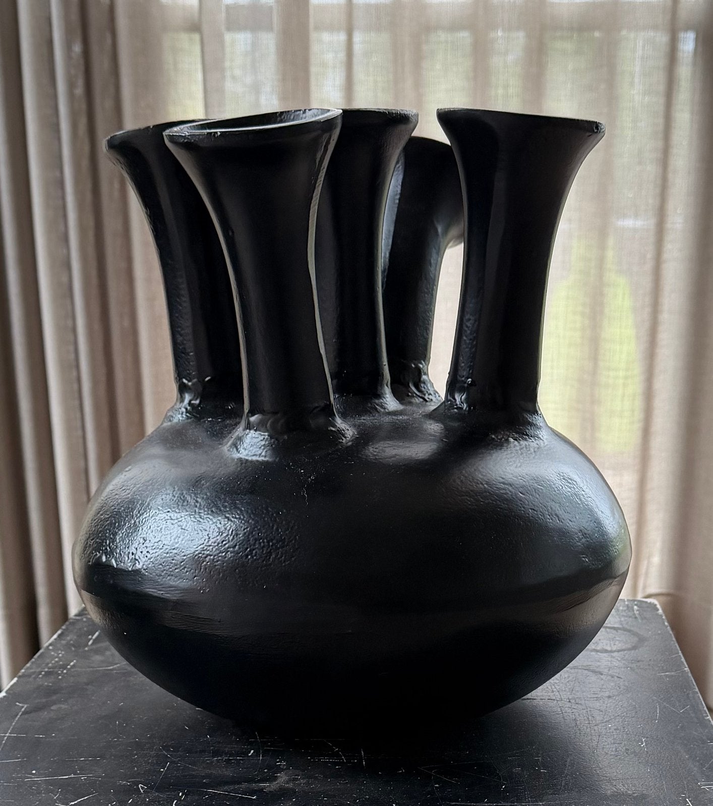 Tulpenvaas, Huis en Inrichting, Ophalen, Zwart, Minder dan 50 cm, Glas