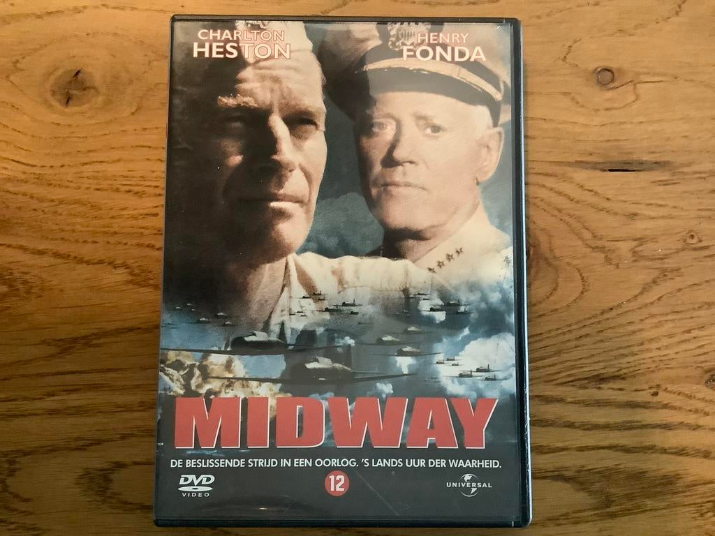 10) MIDWAY met Robert Mitchum, Charlton Heston, Henry Fonda., Alle leeftijden, Ophalen of Verzenden, Zo goed als nieuw