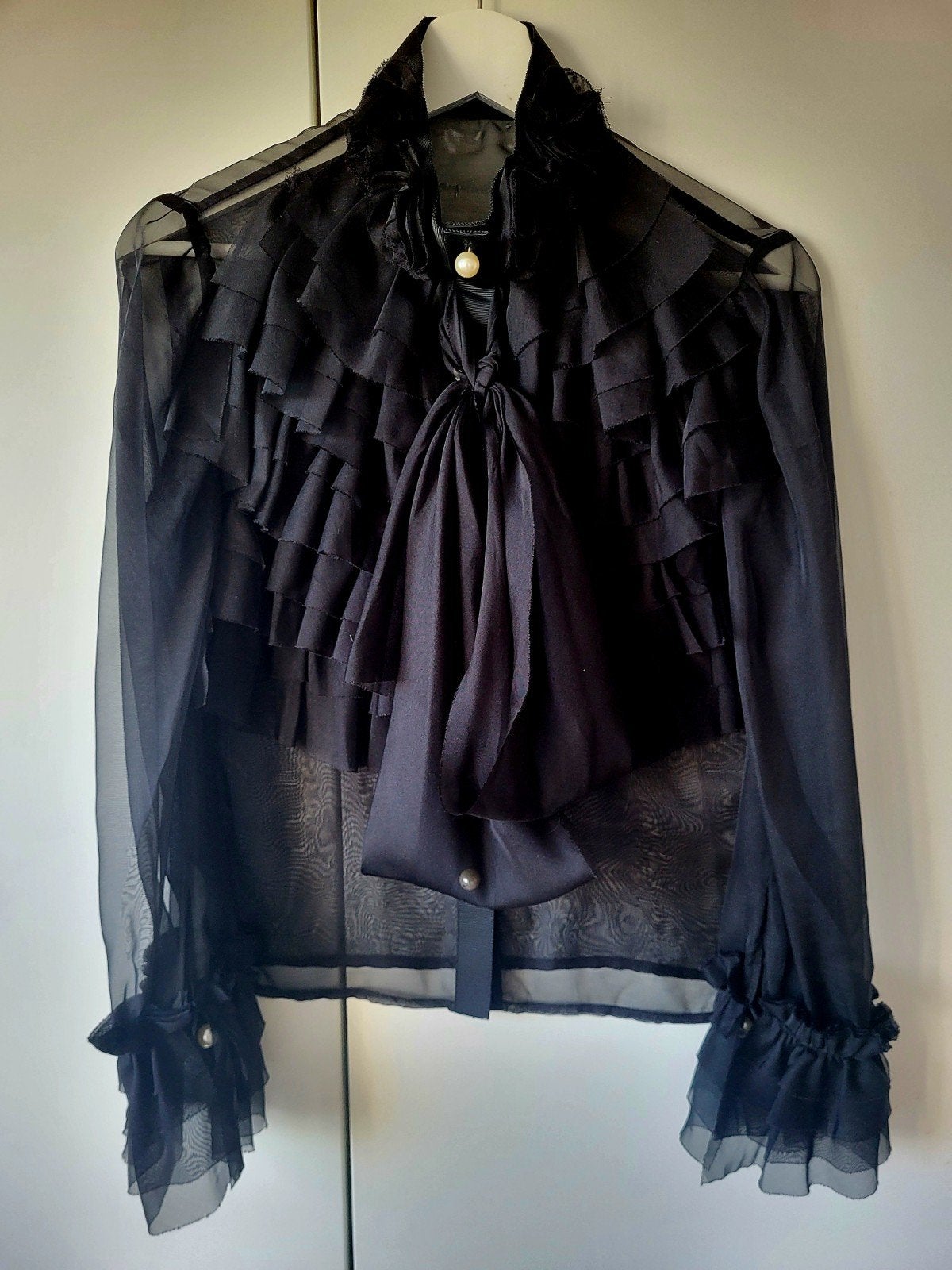 Edward Achour blouse in maat 34/36 in nieuwstaat, Liu Jo, Zwart, Ophalen of Verzenden, Zo goed als nieuw
