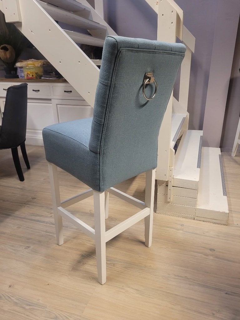 *OPRUIMING* 4 Barstoelen Gerard Blauw €936,- NU €749,- (16), 4 krukken, Ophalen of Verzenden, Nieuw, 60 tot 90 cm