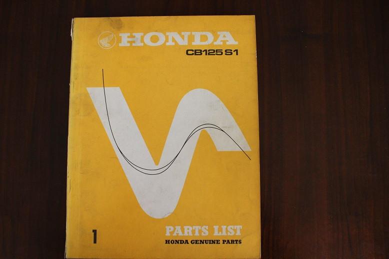 Honda CB125 S1 1973 single motorcycle parts list CB 125, Ophalen of Verzenden, Honda