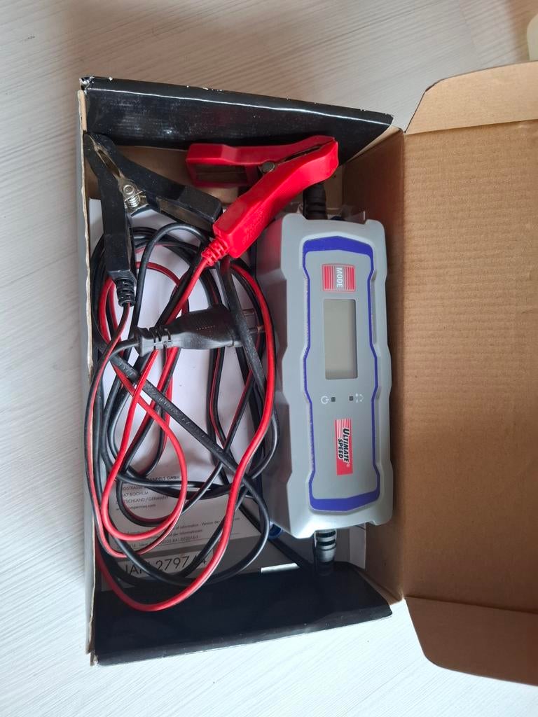 Druppellader voor auto-, motor- of boot-accu's, Ophalen