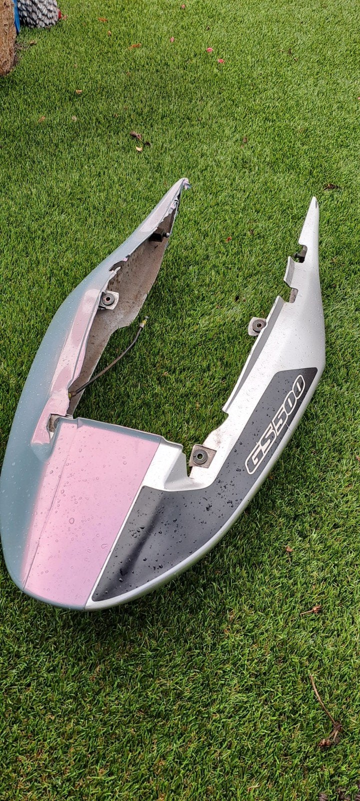 Suzuki GS 500 Achterkuip - Zilver/Roze, Motoren, Ophalen, Gebruikt