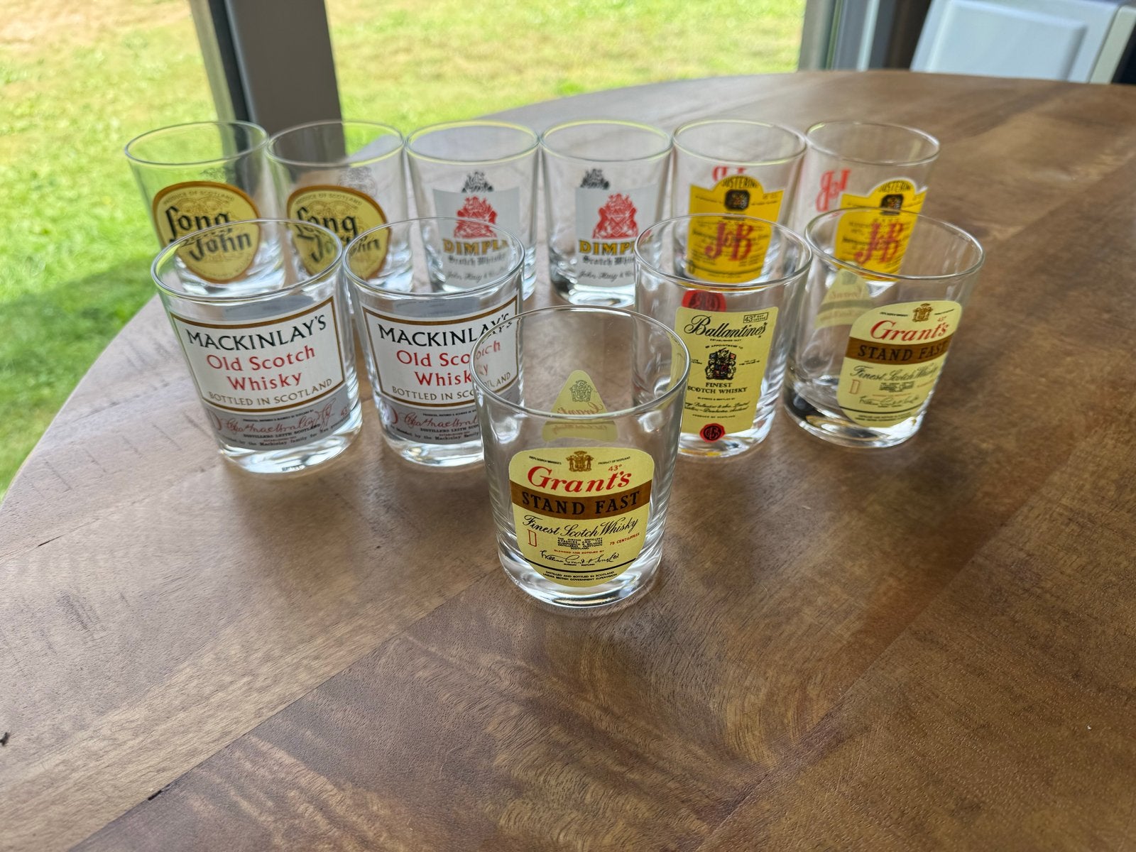 Set van 10 vintage whiskyglazen - diverse merken, Ophalen, Nieuw, Overige typen