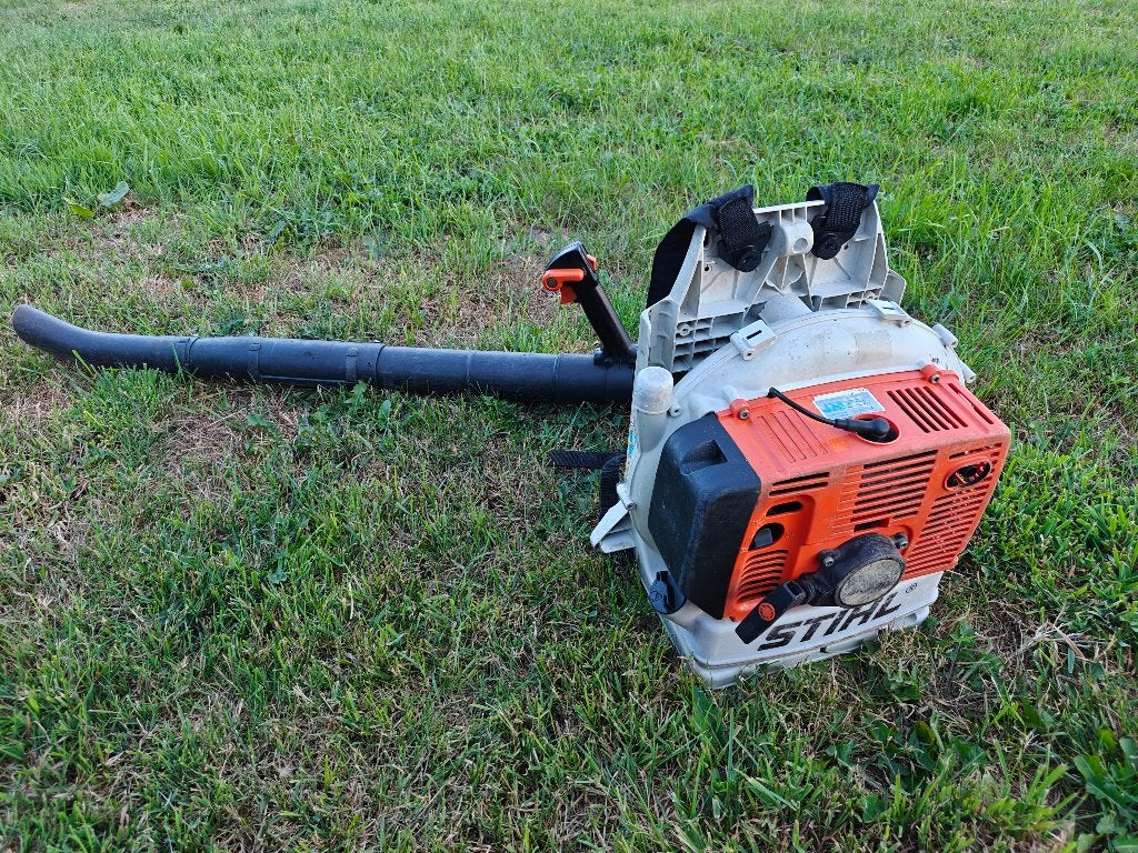 Stihl BR 420 Bladblazer, Tuin en Terras, Bladblazers, Gebruikt, Ruggedragen, Benzine, Ophalen