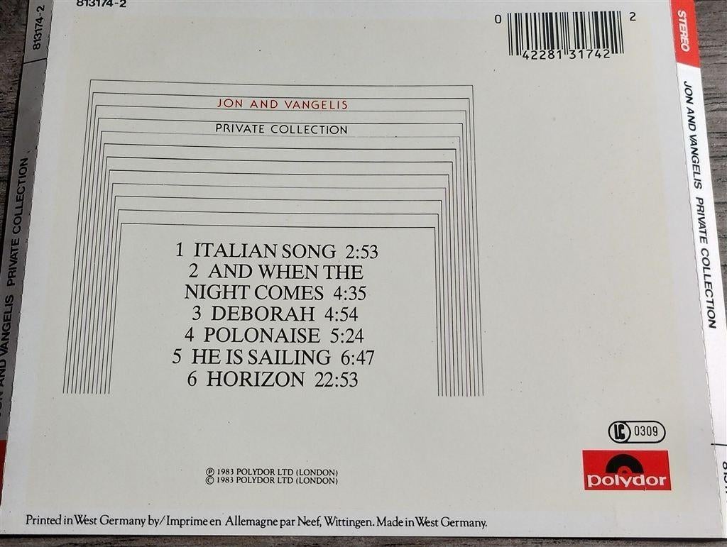 Jon And Vangelis - Private Collection, Ophalen of Verzenden, Gebruikt