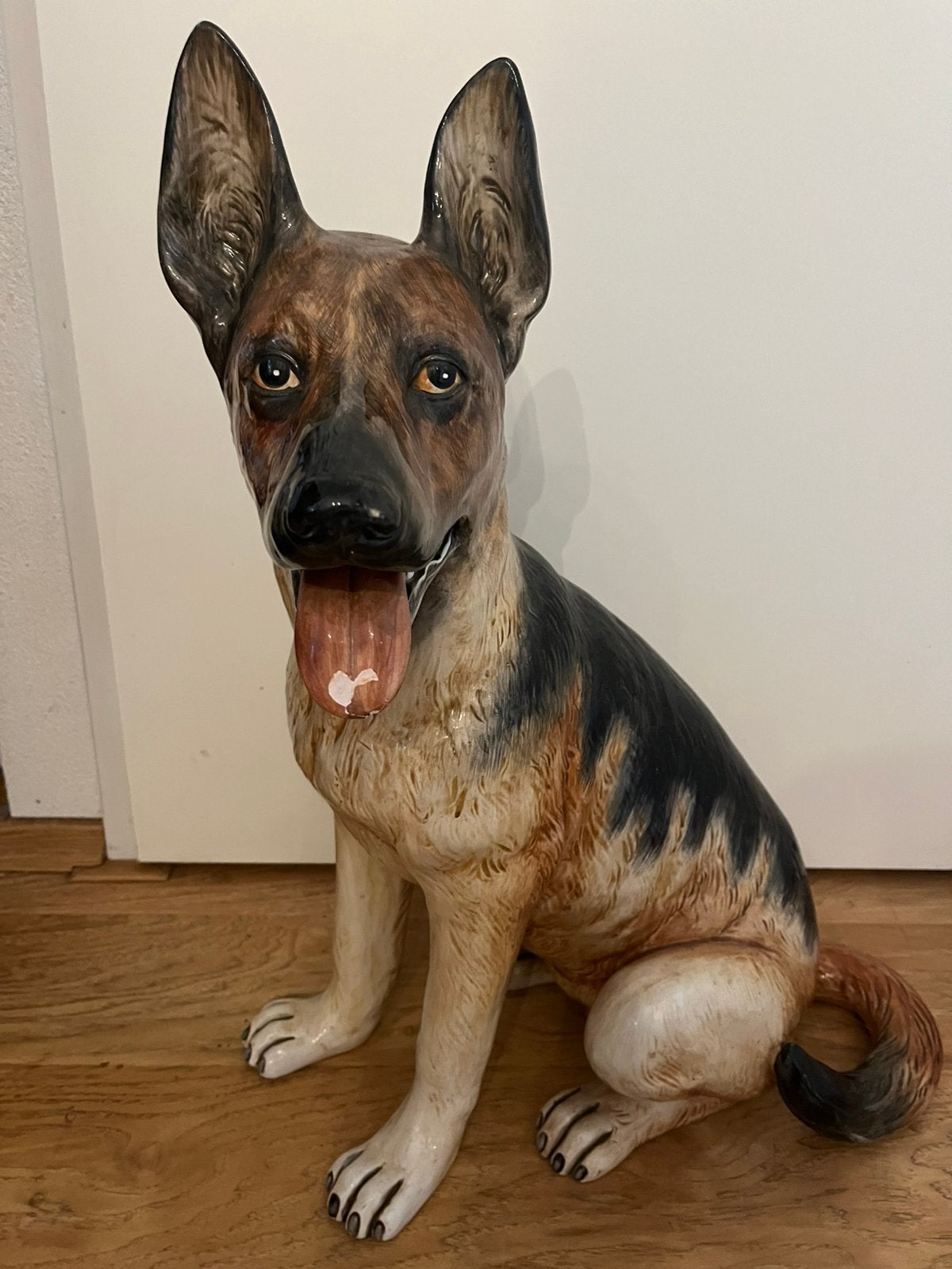 Vintage hondenbeeld Duitse Herder pup, Ophalen of Verzenden, Gebruikt, Dier
