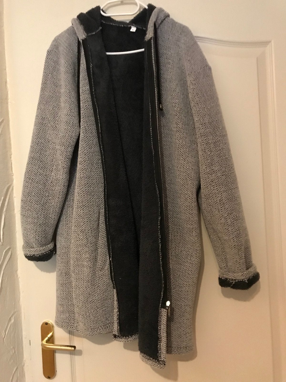 Heren cardigan, gevoerd, maat 3XL, Kleding | Heren, Truien en Vesten, Ophalen of Verzenden, Zo goed als nieuw, Overige maten, Grijs