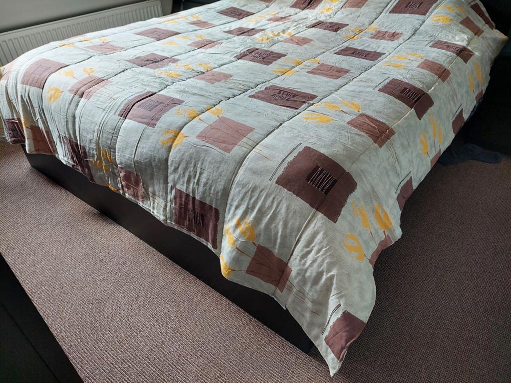 Sprei, gewatteerd, Huis en Inrichting, Slaapkamer | Beddengoed, Ophalen, Tweepersoons, Wit, Overige typen