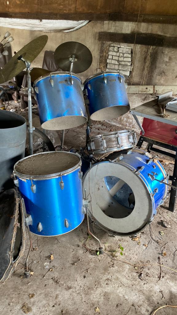 Drumstel, kan wat opknapbeurt gebruiken, Muziek en Instrumenten, Drumstellen en Slagwerk, Ophalen, Gebruikt, Overige merken