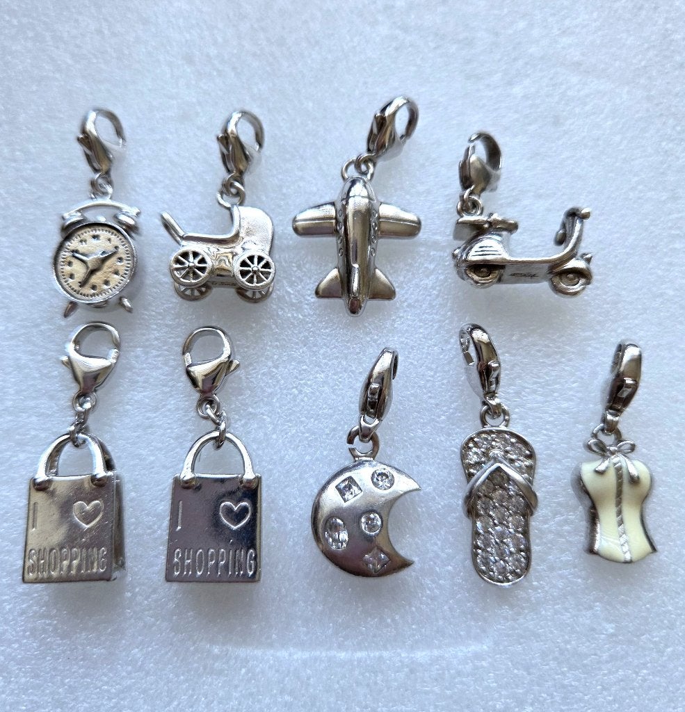 9x TI SENTO zilveren (925) bedels / charm; prijs per stuk, Zo goed als nieuw, 4 bedels of meer, Ophalen, Overige merken