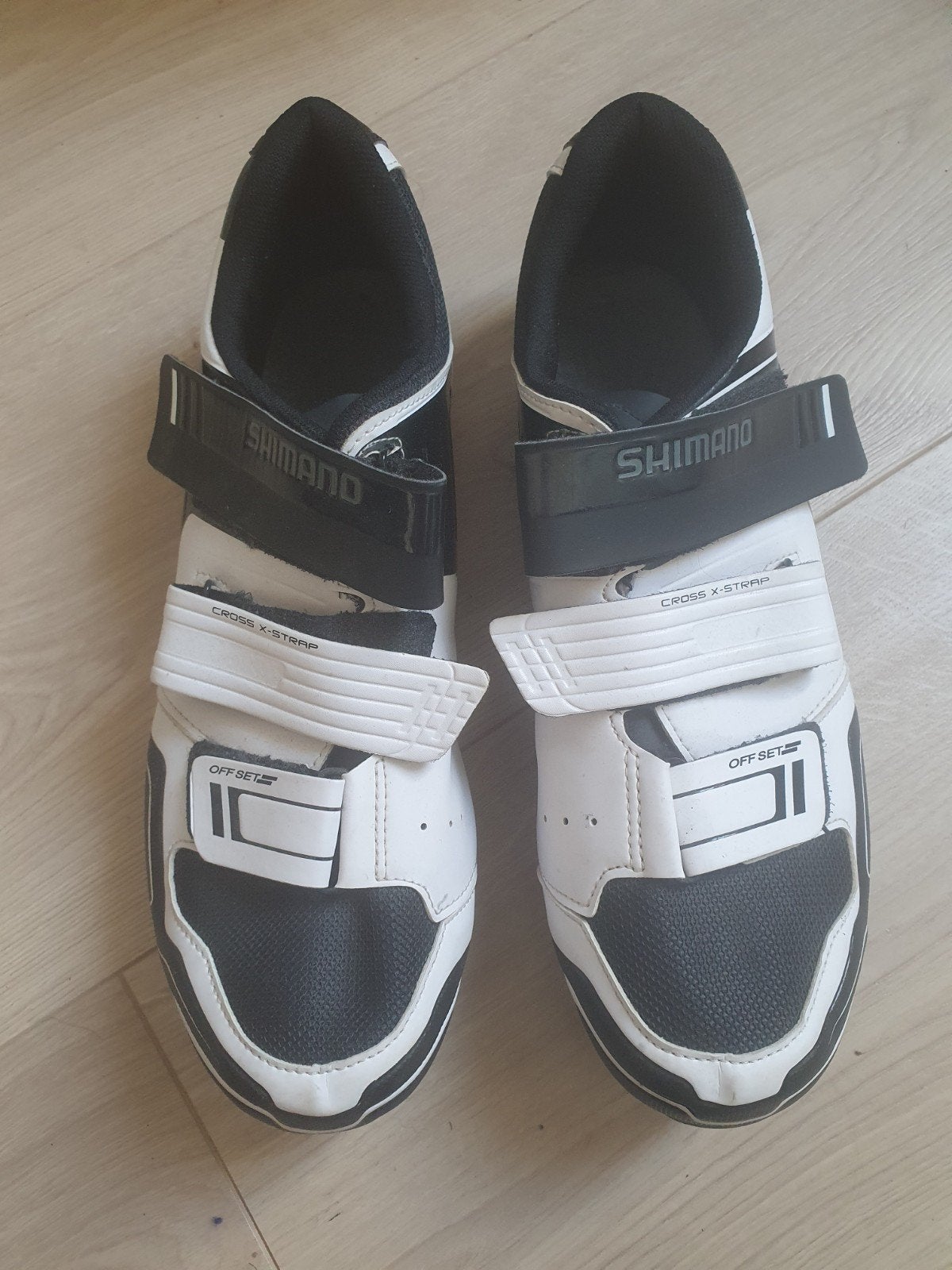 Shimano fietsschoenen - Wit/Zwart maat 46 zgan, Gebruikt, Heren, Schoenen, Overige maten