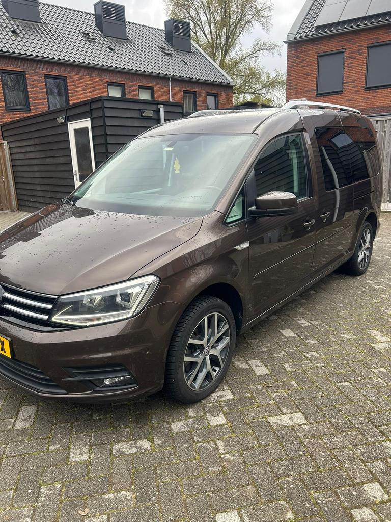 Volkswagen Caddy Maxi 1.4 TSI 2016 NIEUWE APK, 4 cilinders, Bruin, Volkswagen, Leder