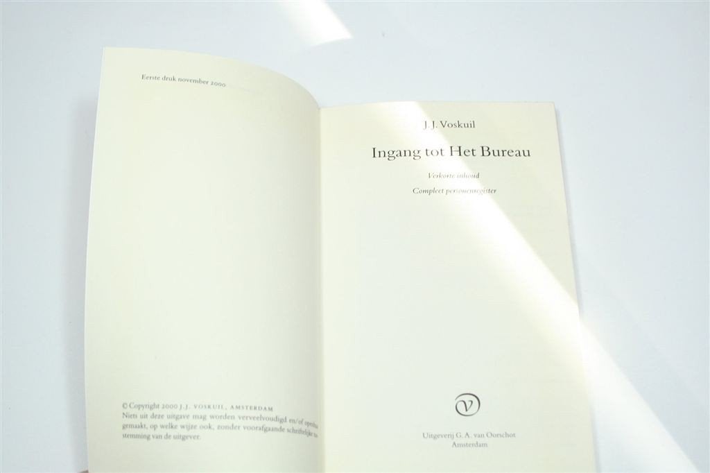 Ingang tot Het Bureau van J.J. Voskuil — Oorschot, 2000, Boeken, Ophalen of Verzenden, Gelezen