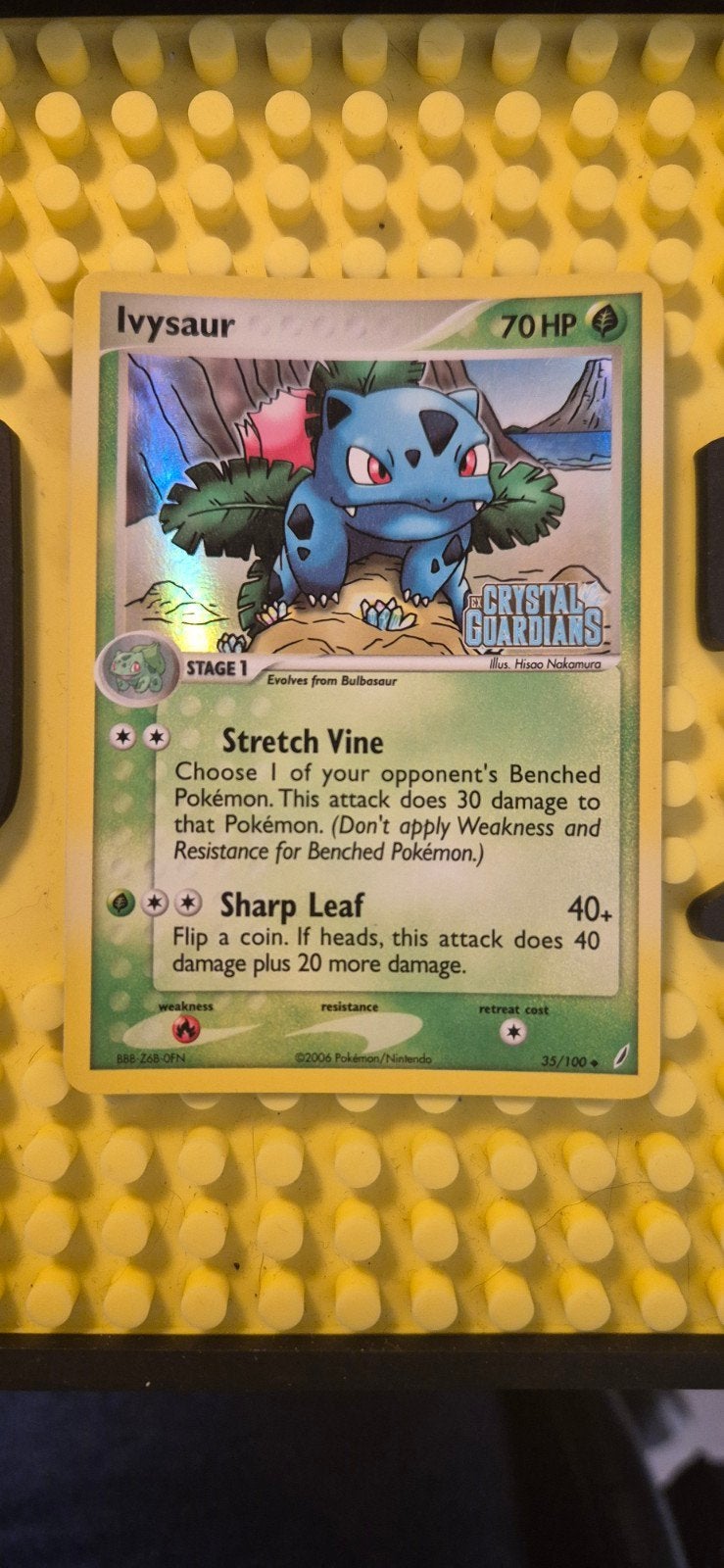 Ivysaur Pokémon Kaart - Crystal Guardians 35/100, Ophalen of Verzenden, Zo goed als nieuw, Losse kaart