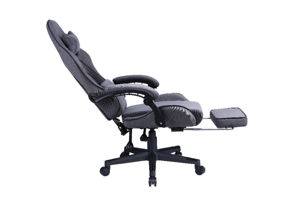 VDD - gamestoel met voetsteun - padded armsteunen, Ophalen, Gaming bureaustoel, Nieuw, Grijs