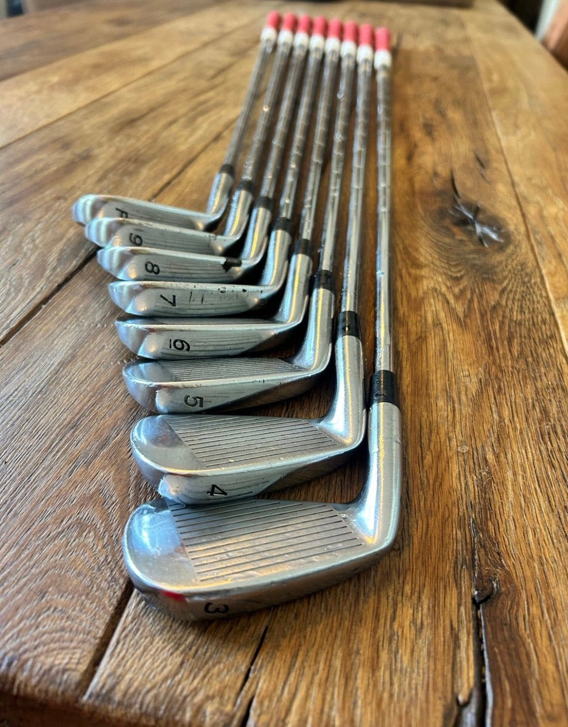 TaylorMade MB Forged ijzerset (3-PW) - Extra Stiff Dyn Gripp, Ophalen of Verzenden, Zo goed als nieuw, Rvs of Chroom