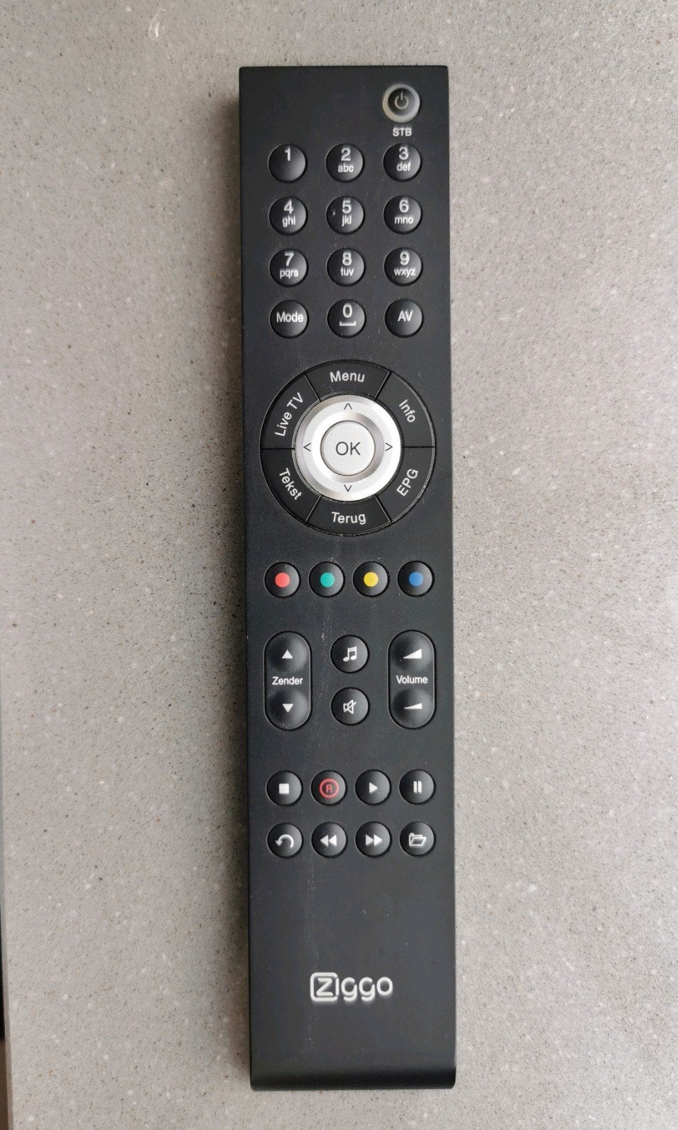 Ziggo afstandsbediening voor mediabox, Ophalen of Verzenden, Gebruikt, Origineel, Tv