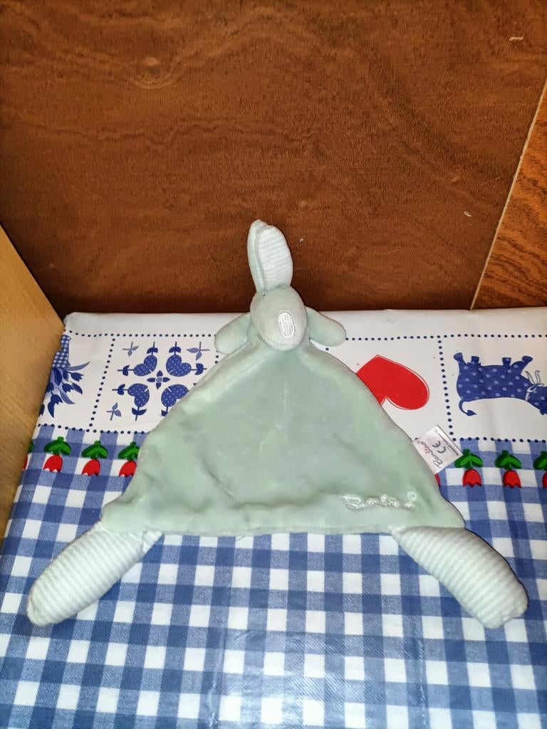 Bambino groen konijn knuffeldoekje, Ophalen of Verzenden, Zo goed als nieuw, Konijn