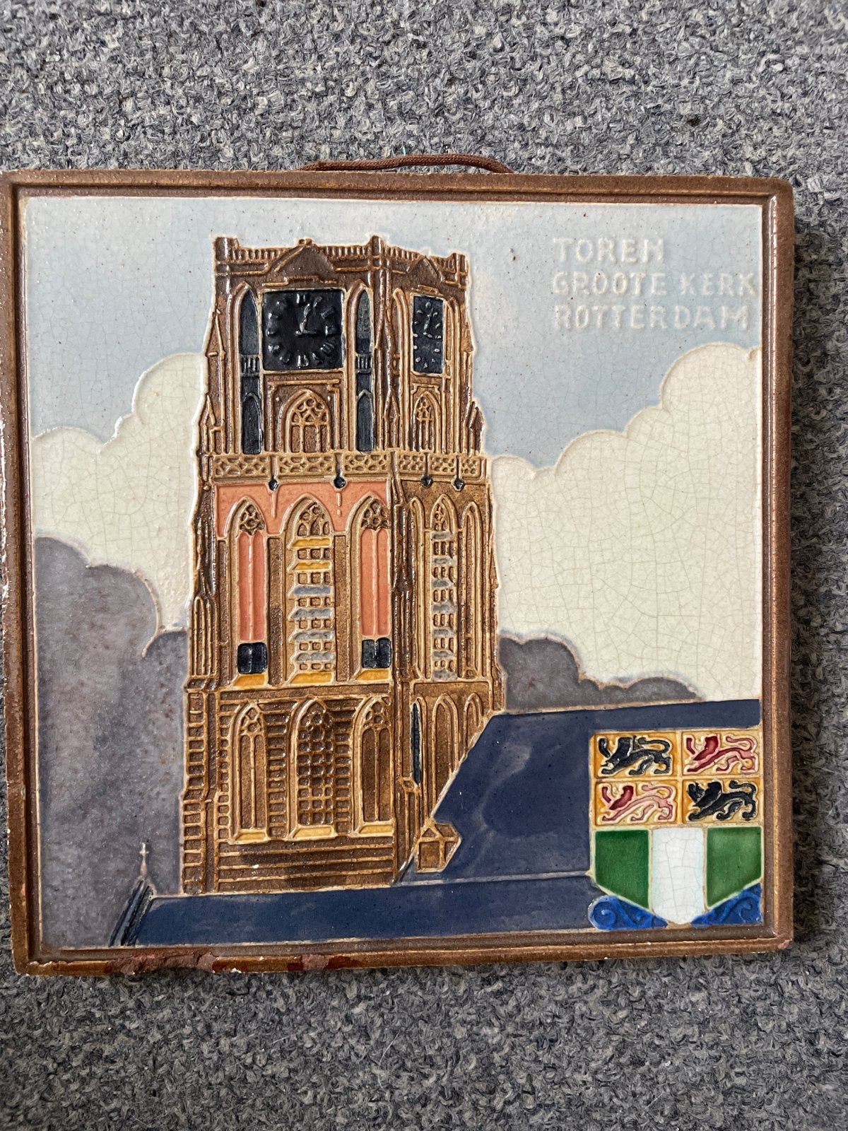 Vintage Westraven Tegel  Rotterdam sint laurens kerk, Ophalen of Verzenden