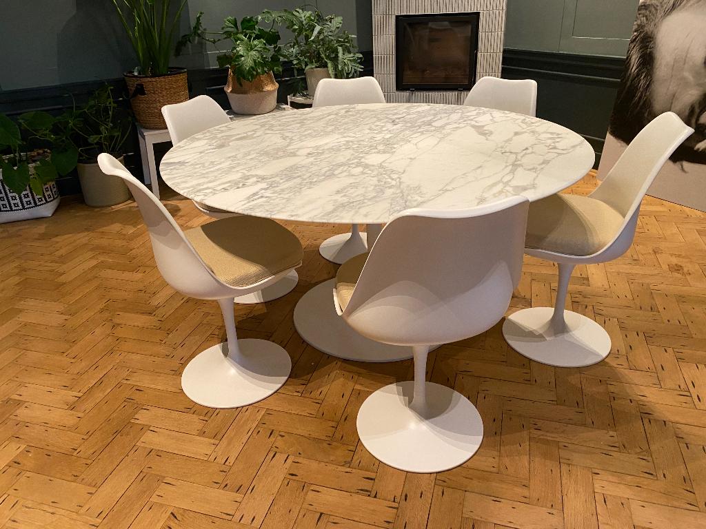 Stoelen, tafels, Eero Saarinen, Mies van der Rohe, Eames, Verzenden, Nieuw, Stof, Vijf, Zes of meer stoelen
