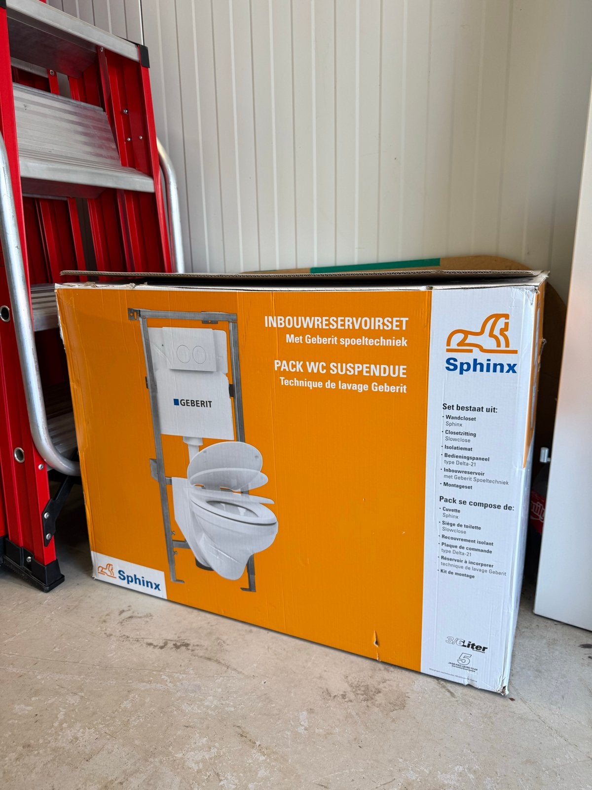 Geberit Sphinx Inbouwreservoirset met wandcloset, Ophalen, Nieuw, Toilet