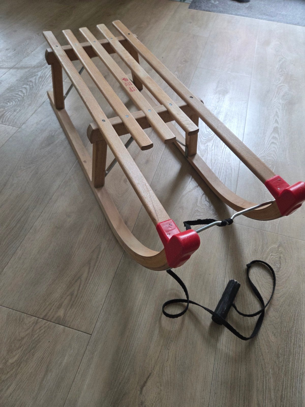 Houten Rodel Slee Glöco Davoser, Ophalen, Rem, Zo goed als nieuw, Hout