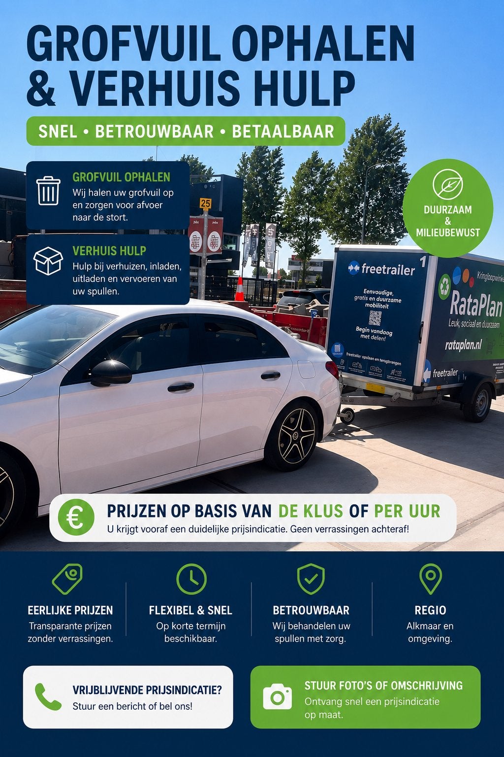 Grofvuil ophalen & verhuis hulp | Aanhanger | Alkmaar e.o., Ophalen