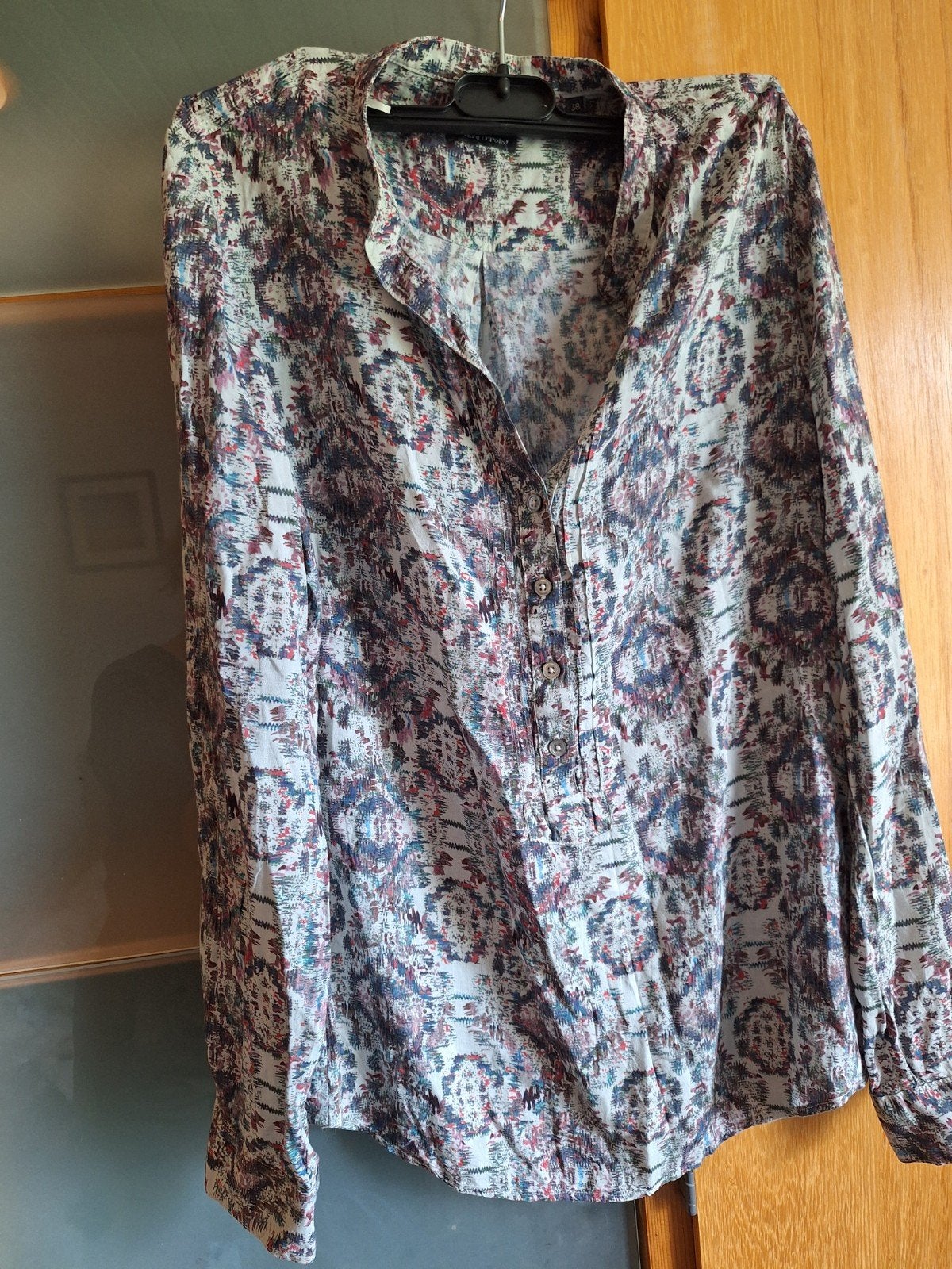 Marc O'Polo blouse met print - Maat 38, Kleding | Dames, Maat 38/40 (M), Meerkleurig, Ophalen of Verzenden, Zo goed als nieuw