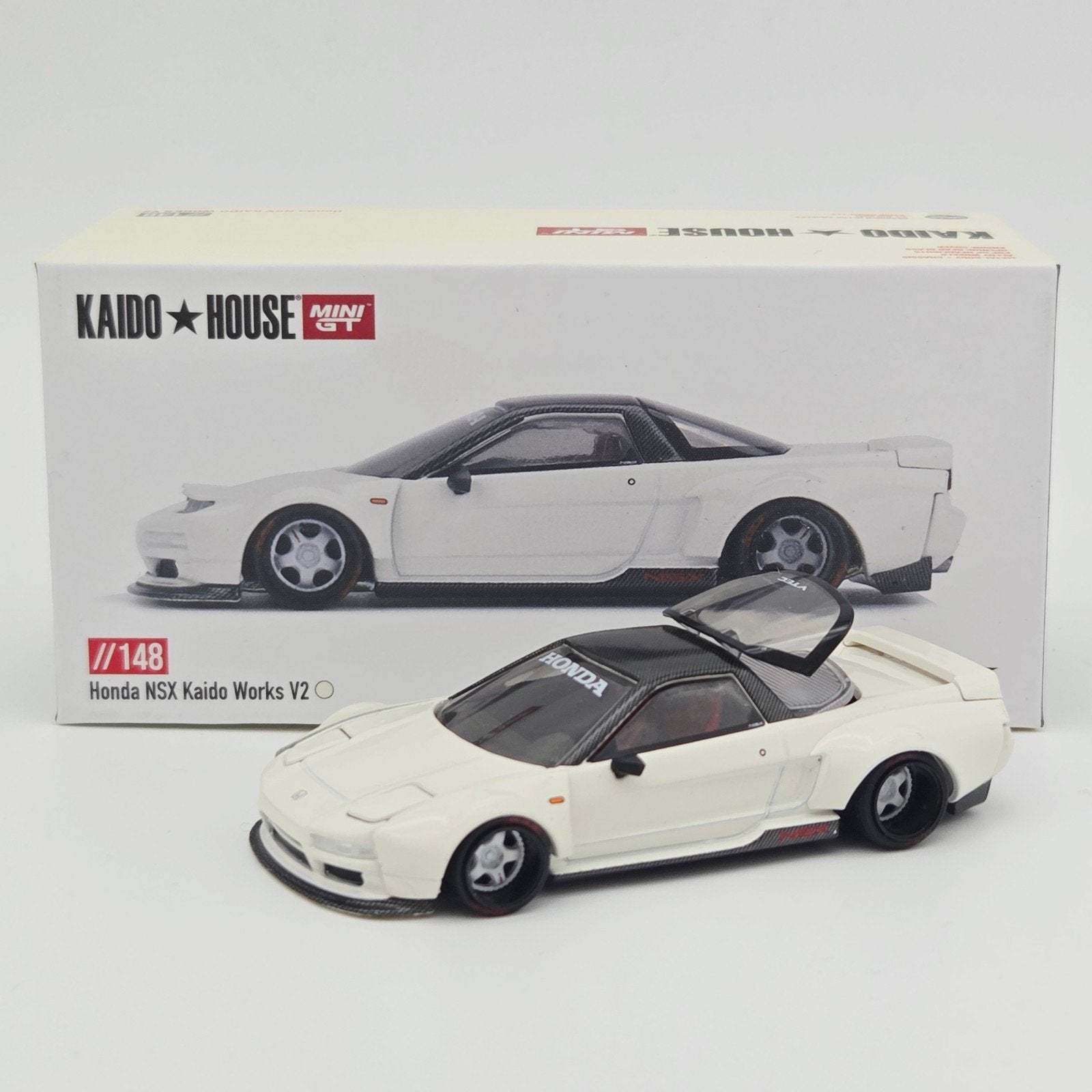 AKTIE! Mini Gt – 1990 Honda NSX (NA1) Kaido Works V2, white