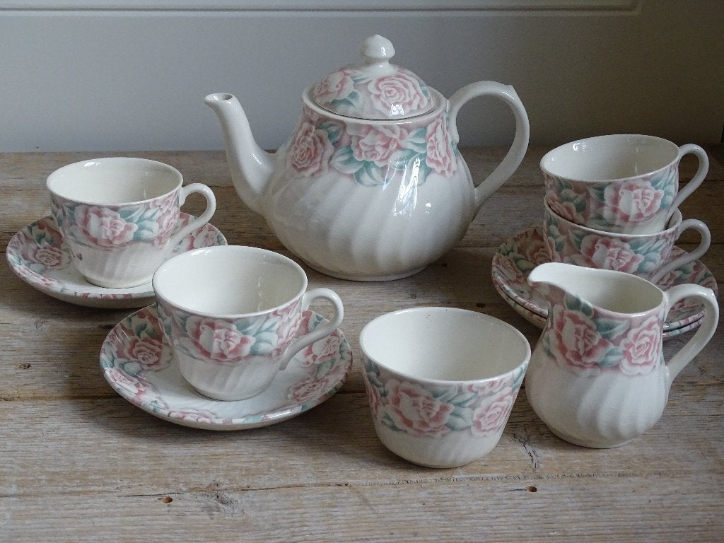 Servies, BARRATTS, Roze Roos, Ophalen of Verzenden