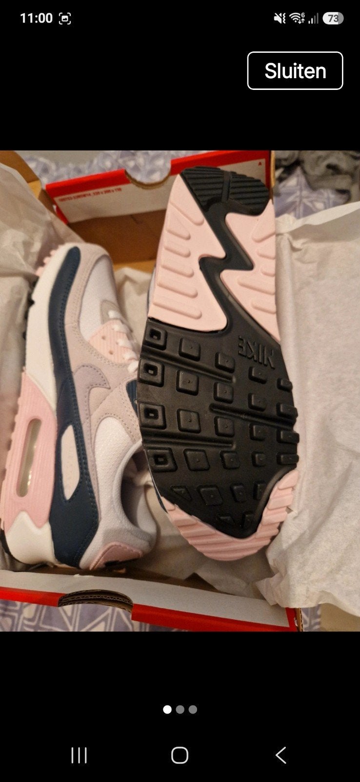 Nike Air Max 90 Roze/Wit/Blauw - Nieuw in doos, Nike, Nieuw, Ophalen of Verzenden, Sneakers of Gympen